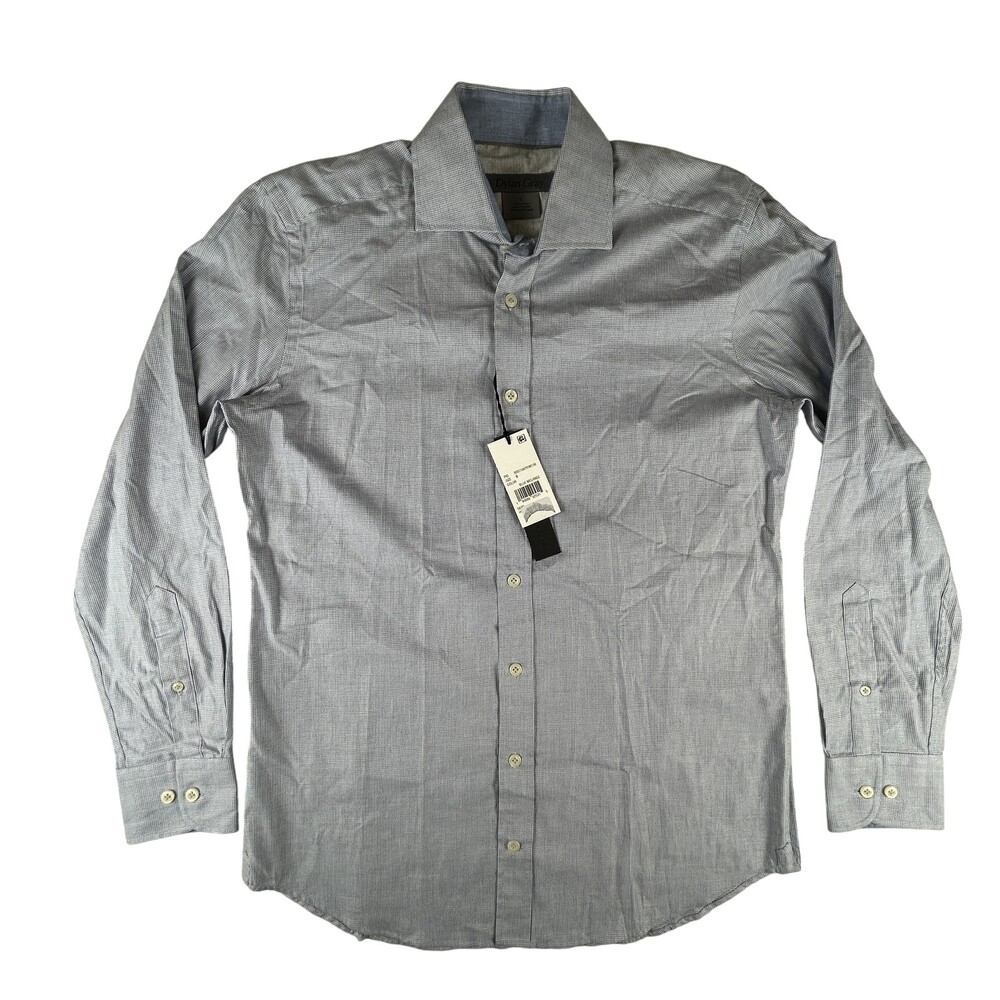 Dylan Gray Shirt Mens Small Blue Melange Button Down Bloomingdales Exclusive